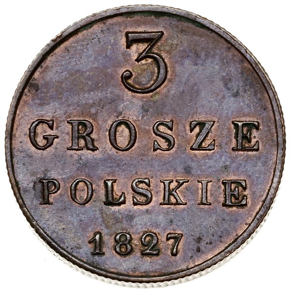 3 grosze, 1827 FH, Warszawa