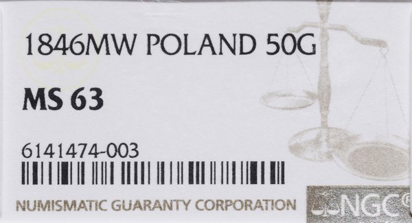 25 kopiejek = 50 groszy, 1846 MW, Warszawa; wari