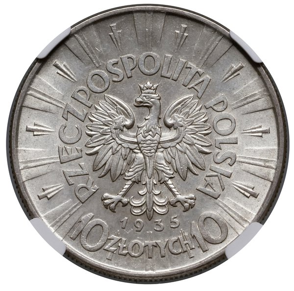 10 złotych, 1935, Warszawa; Józef Piłsudski; Kop