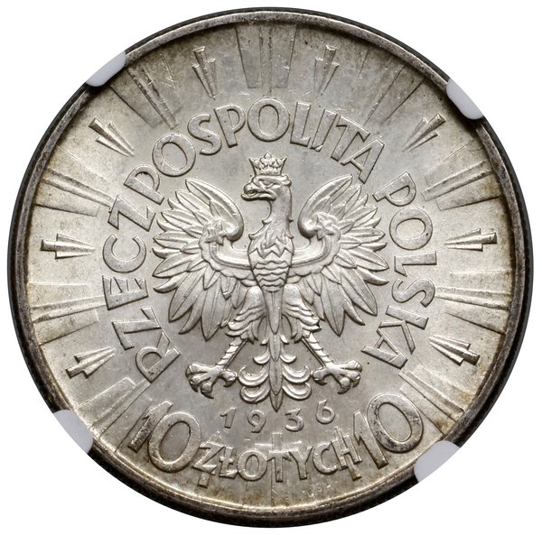 10 złotych, 1936, Warszawa; Józef Piłsudski; Kop
