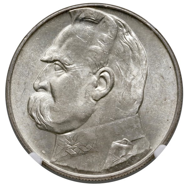10 złotych, 1937, Warszawa; Józef Piłsudski; Kop