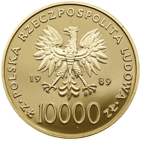 10.000 złotych, 1989, Warszawa; Jan Paweł II (po
