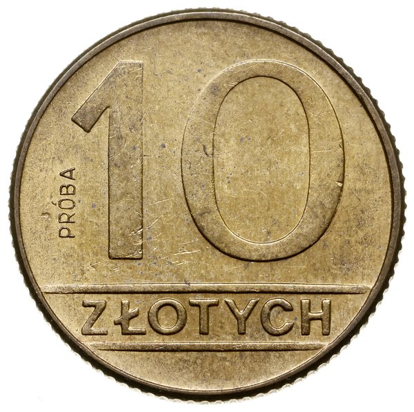 10 złotych, 1989, Warszawa; nominał 10, na rewer