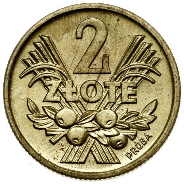 2 złote, 1958, Warszawa; Aw: Orzeł i napis POLSK