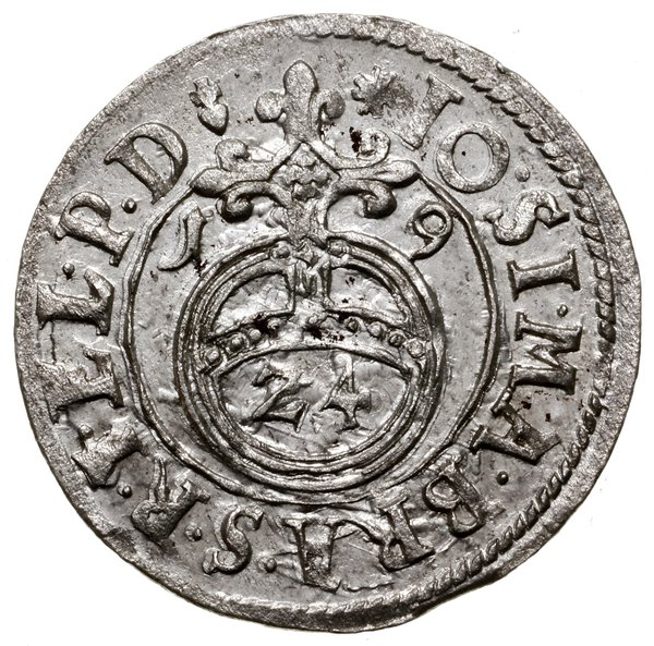 Półtorak, 1619, Królewiec; mniejsza tarcza herbo