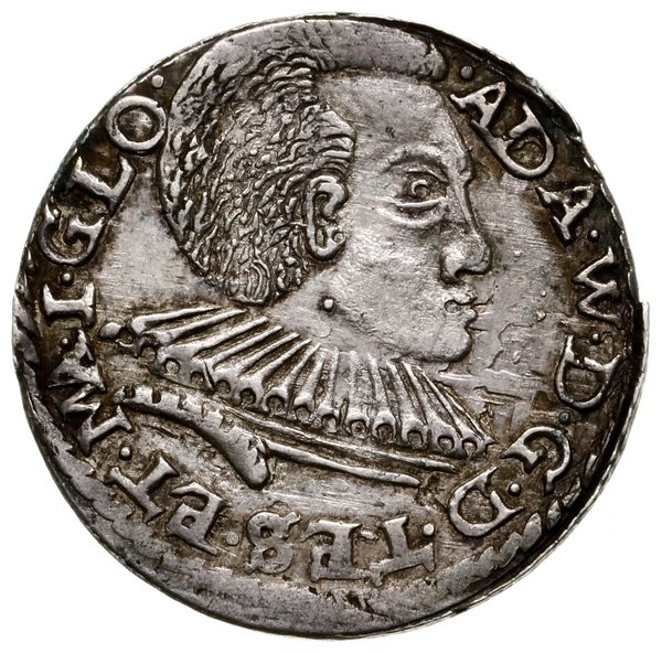 Trojak, 1592, Cieszyn; popiersie księcia bez obw