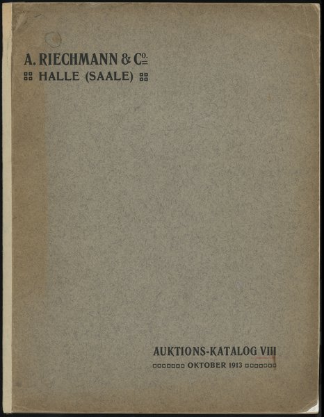 Katalog aukcyjny A. Riechmann & Co. „Universalsa