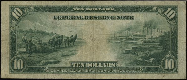 Chicago; 10 dolarów, 1914; numeracja G1589031A, 