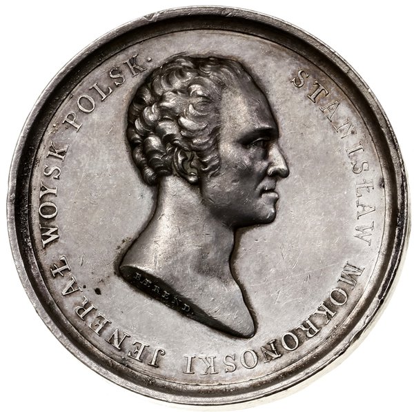 Medal na pamiątkę śmierci Stanisława Mokronoskiego (1761–1821), 1821, projektu Karola Emanuela Baerenda,  Warszawa