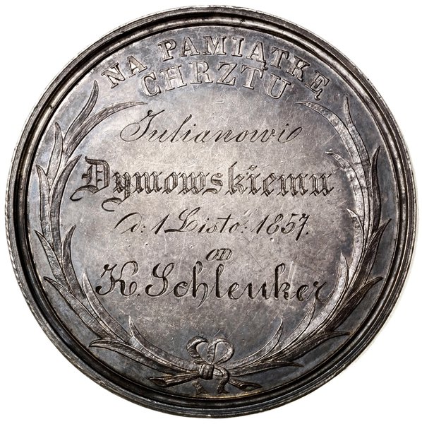 Medal na pamiątkę chrztu, ok. 1850, projektu Józ