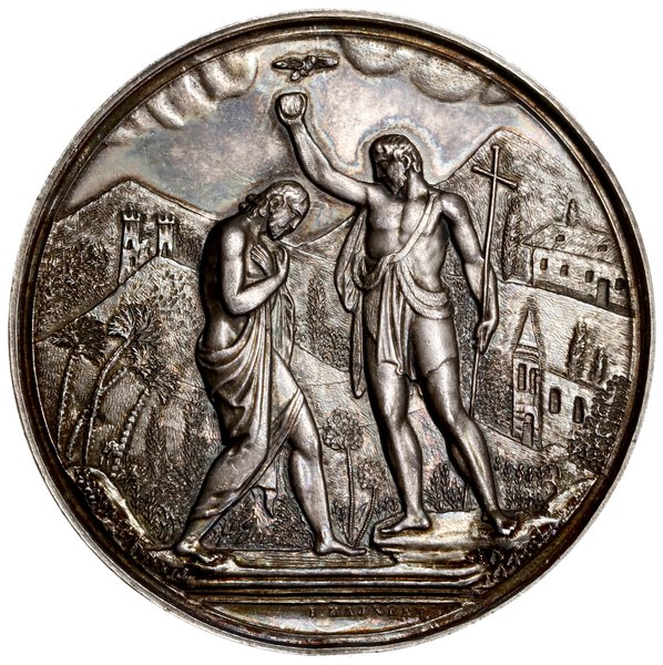 Medal na pamiątkę chrztu, 1872–1879, projektu Józefa Majnerta, Warszawa