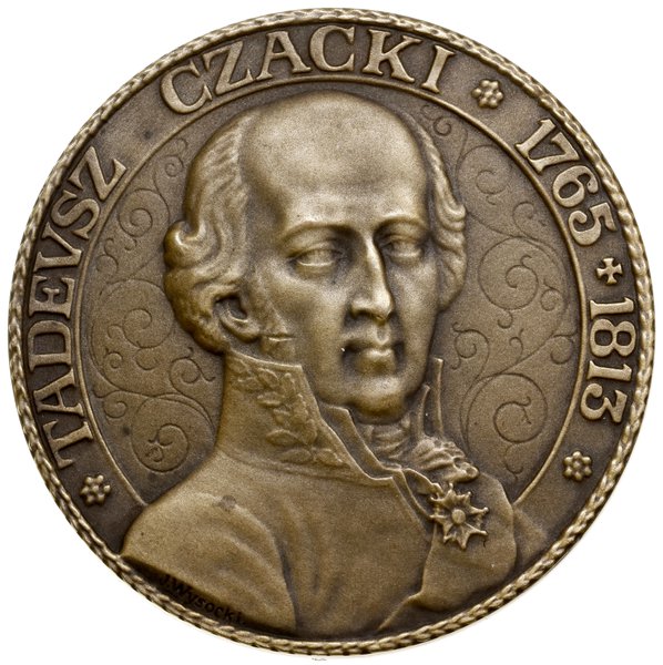 Medal na 100. rocznicę śmierci Tadeusza Czackiego (1765–1813), 1913, projektu Jana Wysockiego