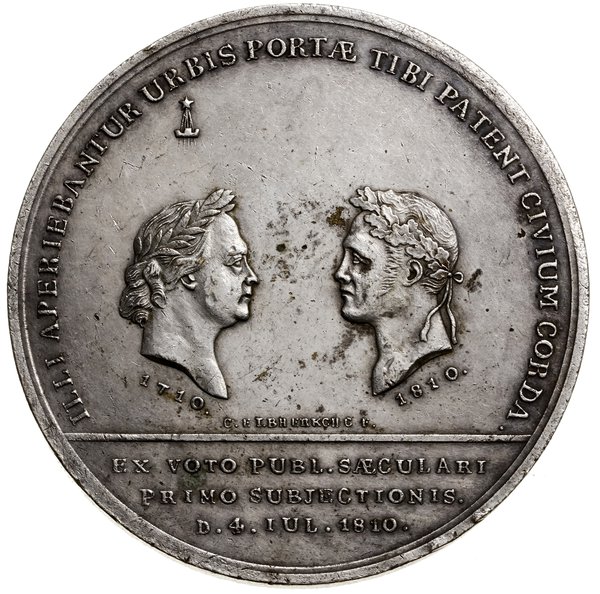 Medal na pamiątkę setnej rocznicy przyłączenia Rygi do Rosji, 1810 (?)