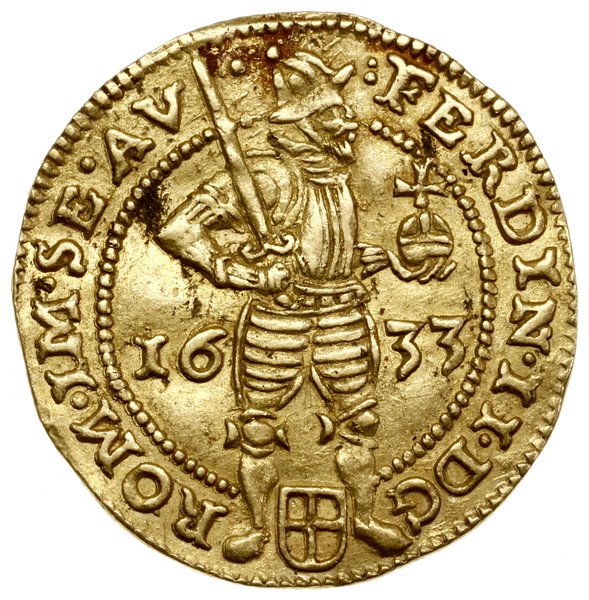 Dukat, 1633; Aw: Cesarz stojący w prawo, trzymaj