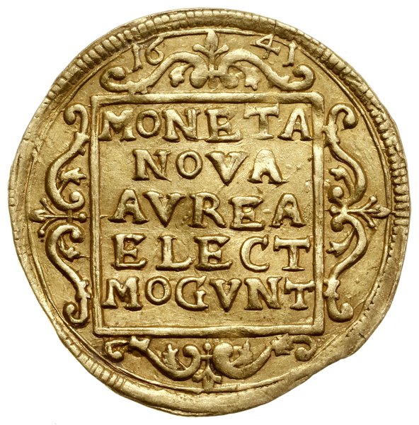 Dukat, 1641, Moguncja; Aw: Czteropolowa tarcza h