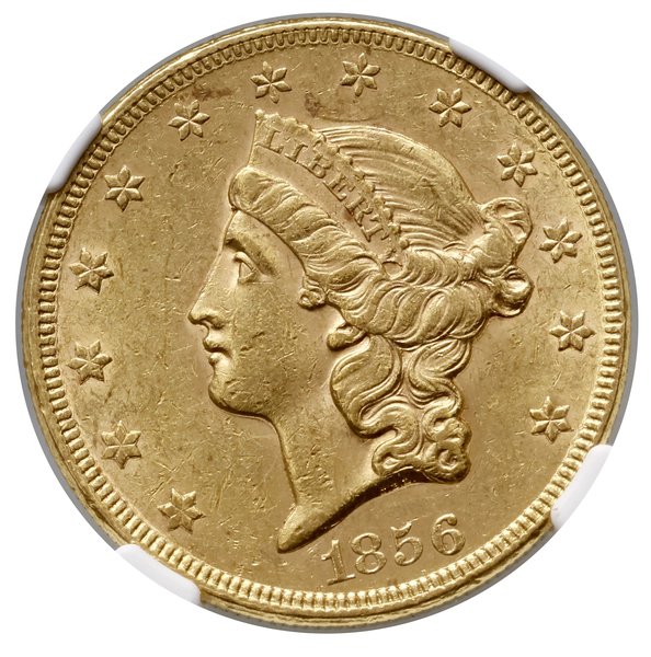 20 dolarów, 1856, Filadelfia; typ Liberty Head;,