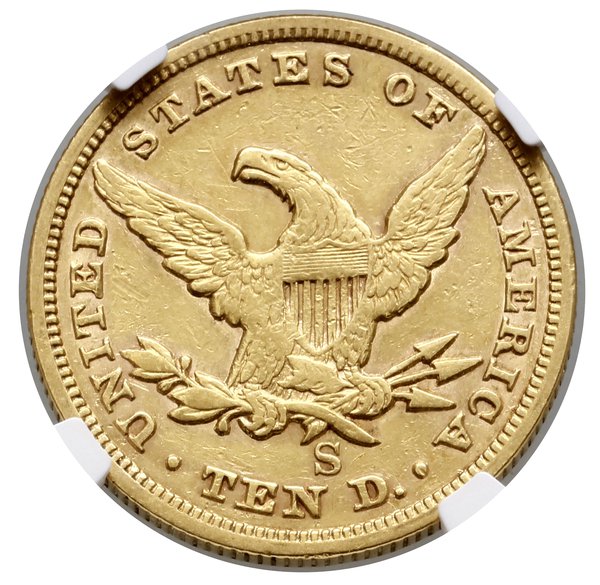 10 dolarów, 1865 /INV 186/ S, San Francisco
