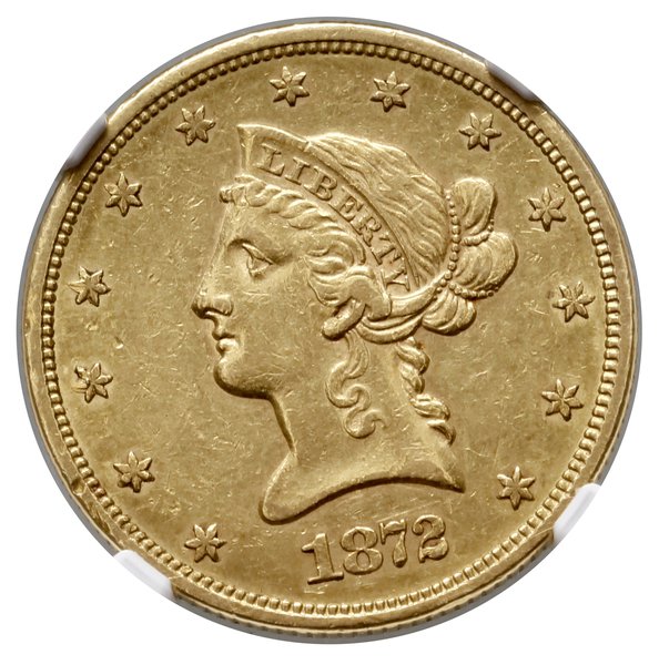 10 dolarów, 1872 S, San Francisco