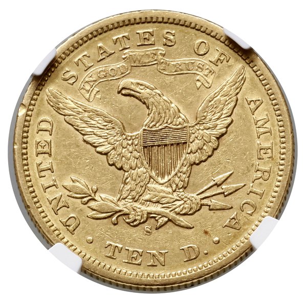 10 dolarów, 1872 S, San Francisco