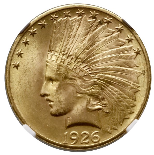 10 dolarów, 1926, Filadelfia; typ Indian Head; F