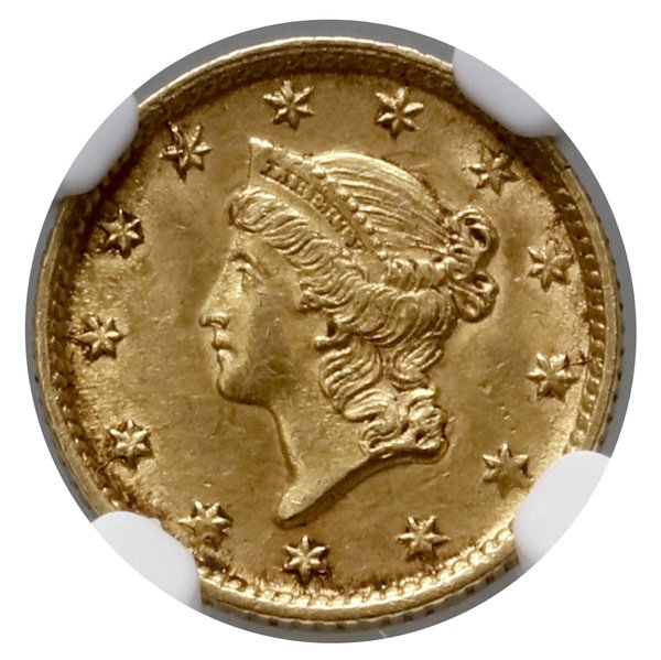1 dolar, 1854, Filadelfia; typ Liberty Head; Fr.