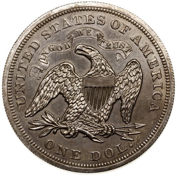 1 dolar, 1870, Filadelfia; typ Seated Liberty – 
