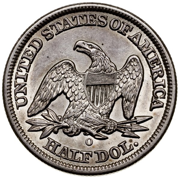 1/2 dolara, 1855 O, Nowy Orlean; typ Liberty Sea