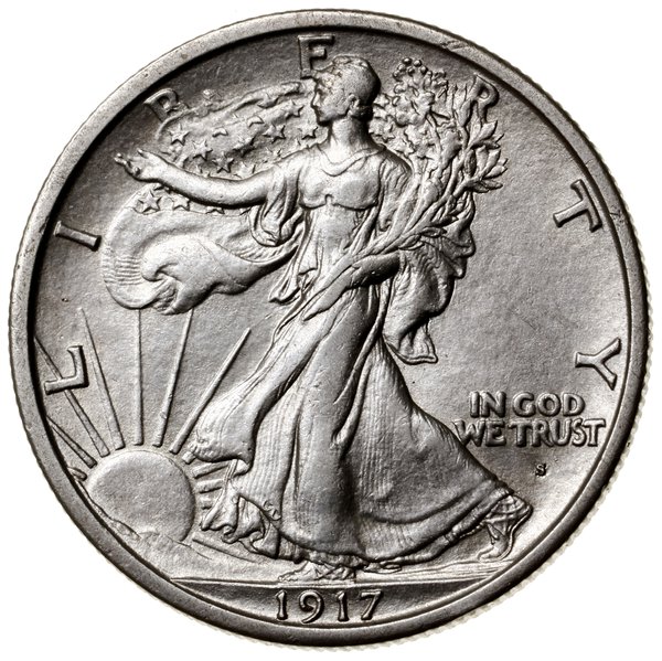 1/2 dolara, 1917 S (obv), San Francisco