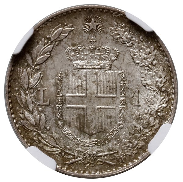 1 lir, 1887 M, Mediolan; Gnecchi 1, KM 24, Pagan