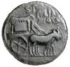 Sestercja, 22–23, Rzym; Aw: Wóz kultowy (carpentum) ciągnięty przez dwa muły, powyżej S P Q R / IV..