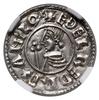 Denar typu Crux, York, mincerz Arthur; Aw: Popiersie władcy w lewo, przed nim laska zwieńczona tró..