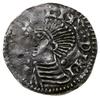 Naśladownictwo denara anglosaskiego typu Long Cross; Aw: Popiersie władcy w lewo, legenda;  Rw: Kr..