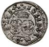 Szeląg, 1584, Wilno; duży monogram, końcówka legendy awersu POL, w polu na rewersie trzy kropki;  ..