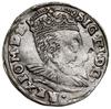 Trojak, 1596, Wilno; mała głowa króla, kryza władcy wachlarzowata, nominał III rozdziela datę,  od..