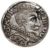 Trojak, 1598, Wilno; u dołu głowa wołu i herb Chalecki, duże popiersie króla, kryza rurkowata;  Ig..