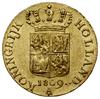 Dukat, 1809, Utrecht; Delmonte 1180, Fr. 322, Schulman 132; złoto, 3.48 g; minimalne zacięcie na o..