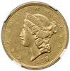 20 dolarów, 1850, Filadelfia; typ Liberty Head, no motto; Fr. 169, KM 74.1; złoto próby 900, ok. 3..