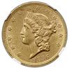 20 dolarów, 1856, Filadelfia; typ Liberty Head;, no motto Fr. 169, KM 74.1; złoto próby 900, ok. 3..