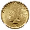 10 dolarów, 1907, Filadelfia; typ Indian Head, without motto; Fr. 163, KM 125; złoto próby 900, ok..