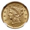 2 1/2 dolara, 1901, Filadelfia; typ Liberty Head; Fr. 114, KM 72; złoto próby 900, ok. 4.18 g;  na..