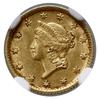1 dolar, 1854, Filadelfia; typ Liberty Head; Fr. 84, KM 73; złoto próby 900, ok. 1.67 g; nakład: 7..
