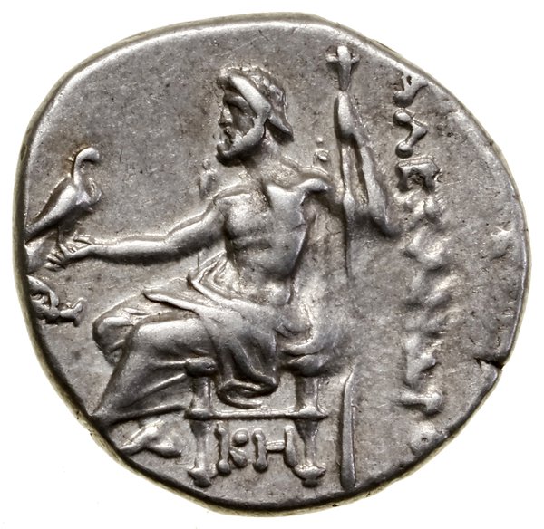 Drachma naśladująca typ Aleksandra III Macedońskiego, ok. 300–280 pne, Mylasa (Karia)
