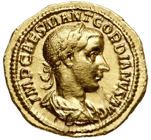 Aureus, 238–239, Rzym; Aw: Popiersie cesarza w w
