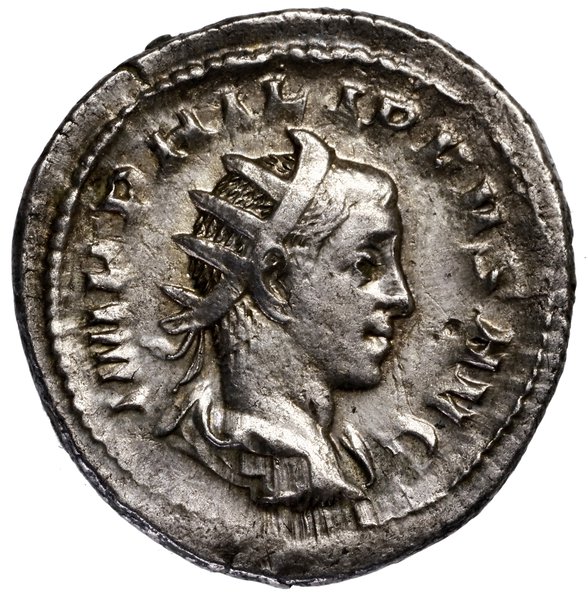 Antoninian, 247–249, Rzym; Aw: Popiersie cesarza