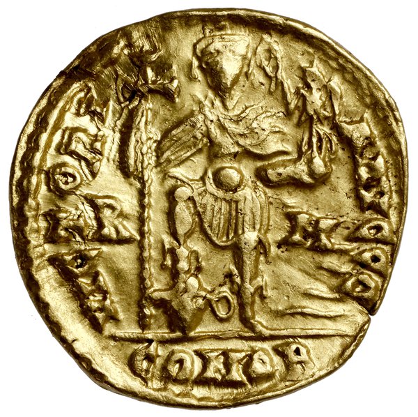Solidus, 462, Rzym; Aw: Popiersie cesarza w diad