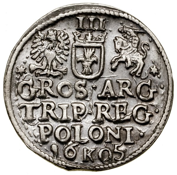 Trojak, 1605, Kraków; Iger K.05.1.a (R1), Kop. 1