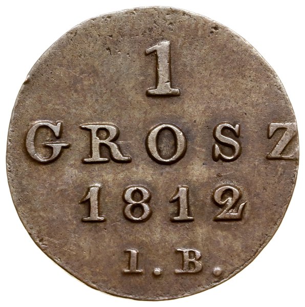 1 grosz, 1812 IB, Warszawa