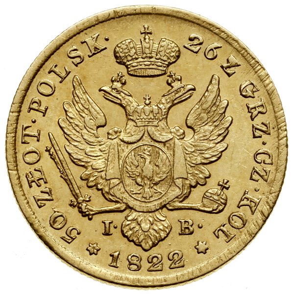 50 złotych, 1822 IB, Warszawa