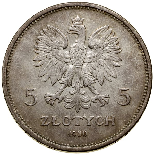 5 złotych, 1930, Warszawa; „Sztandar” – 100-leci