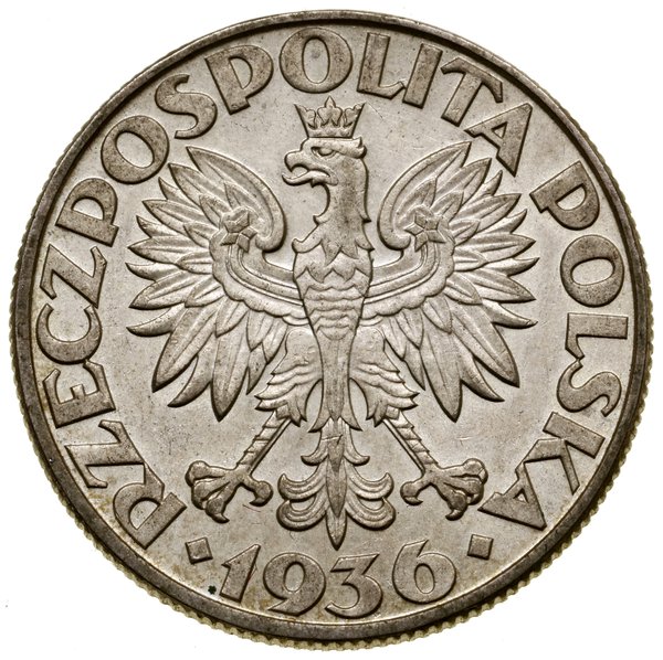 zestaw: 5 złotych i 2 złote, 1936, Warszawa